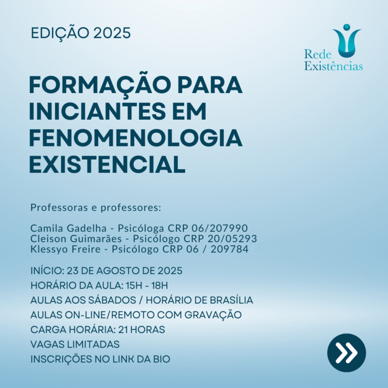 Formação para Inciantes em Fenomenologia – Existencial